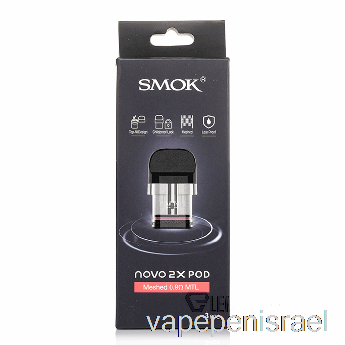 חד פעמי Vape Israel Smok Novo 2x תרמילים חלופיים 0.6ohm מרושת Mtl Pods